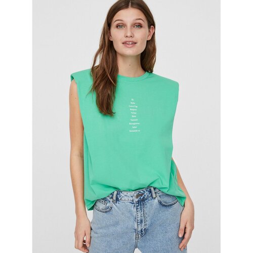 Vero Moda Light green T-shirt with inscription Hollie - Women Cijene