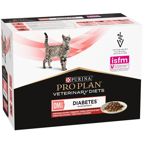 Purina Pro Plan Veterinary Diets Feline DM ST/OX - Diabetes Management govedina - 10 x 85 g Cijene