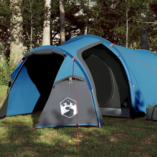 vidaXL Šotor za kampiranje za 4 osebe moder 360x135x105 cm 185T taft Cene