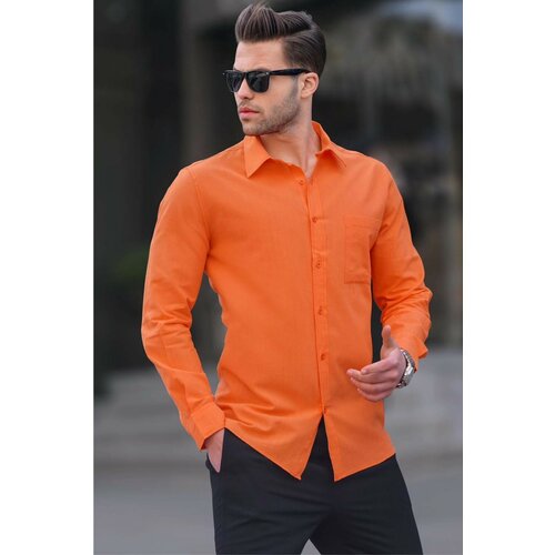 Madmext shirt - orange - regular fit Slike