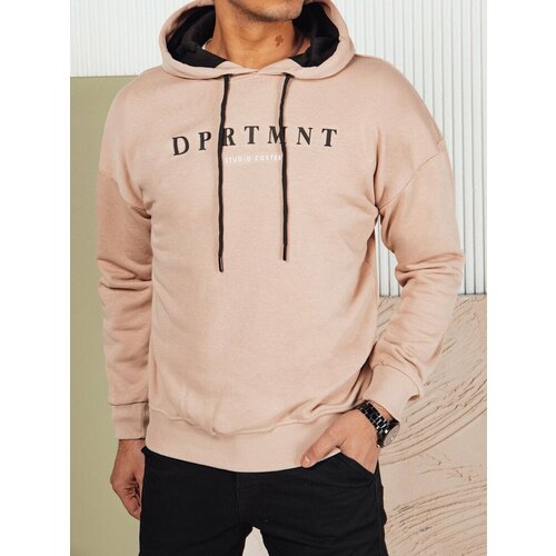 DStreet Men's sweatshirt with beige print Cene