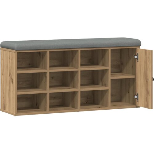  Klupa za cipele obrtnički hrast 102x32x50 cm izrađeno drvo Slike