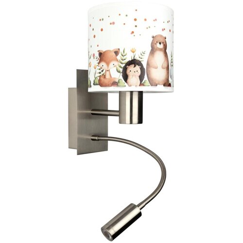 Brilagi LED Flex. lampa BOBO 1xE27/25W/230V + LED/3W mat hrom/bela/životinjice Slike