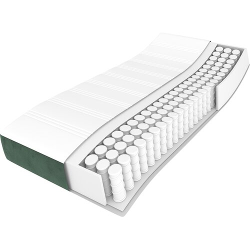 vidaXL Madrac s oprugama srednje tvrdoće tamnozeleni 90x190x20 cm bar&scaron;unasti Cijene