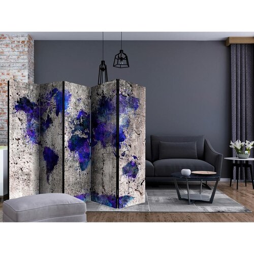 Artgeist Paravan Inked World Map, 5-Delni, Dvostranski Slike