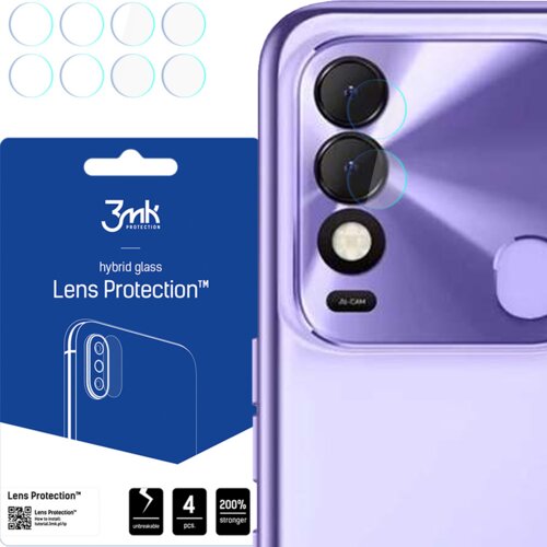 3mk 4x Staklo za kameru za Tecno Spark 8 - Prozirna Cene
