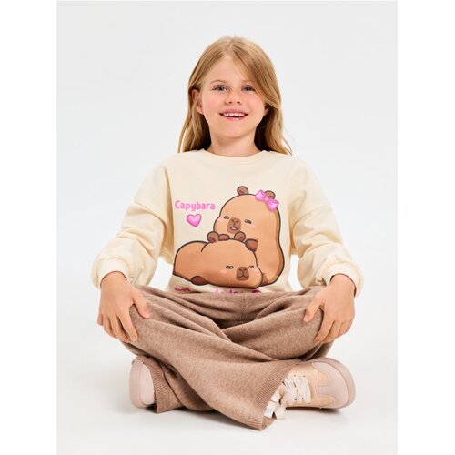 Sinsay Bluza s okruglim izrezom s printom Capybara Cijene