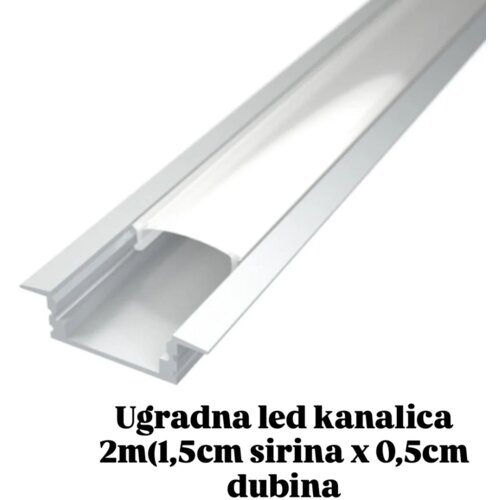  aluminijumska ugradna kanalica sa difuzorom 2m Slike