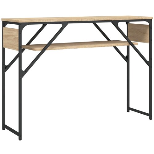 Maison Chic konzolna miza - miza ob steni s polico sonoma hrast 105x30x75 cm inž. les, (21786139) Cene