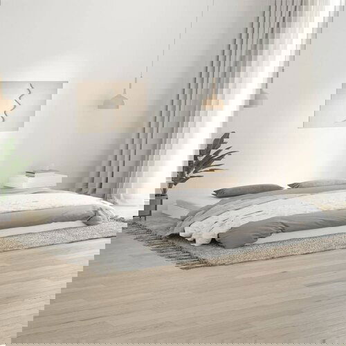 The Living Store Posteljni okvir bel 200x200 cm trdna borovina - Posteljni Okvir, (21525664) Cene