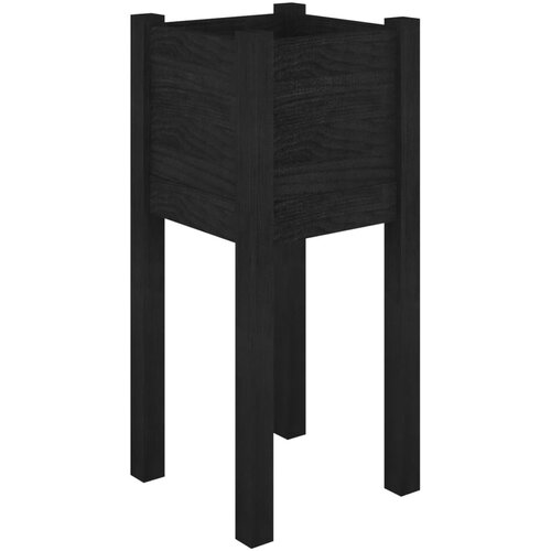  Vrtna sadilica crna 31 x 31 x 70 cm od masivne borovine Slike