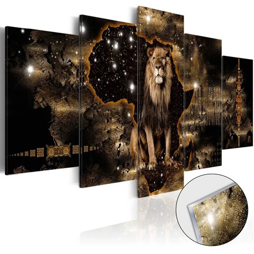  Slika na akrilnom staklu - Golden Lion 100x50 Cijene