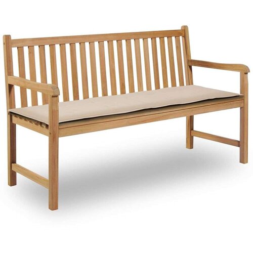  Jastuk za vrtnu klupu krem 150 x 50 x 3 cm od tkanine Oxford Slike