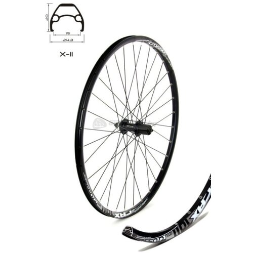 Crosser zadnji točak x11, dupli zid 27,5&amp;amp;quot shimano, kaseta, alu - za disk, crna sa ajletima ( 3000124 ) Slike