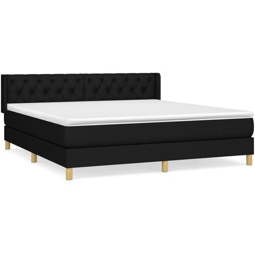 Maison Chic Box spring postelja - Vzmetna postelja z vzmetnico črna 160x200 cm blago SL20763, (21881138) Cene