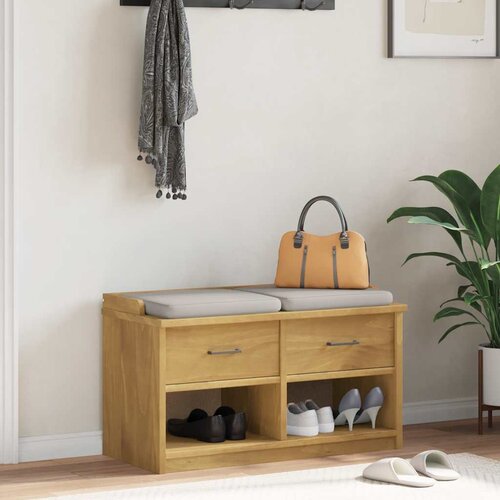  Klupa za predsoblje SANDNES 87x40x50 cm od masivne borovine Slike
