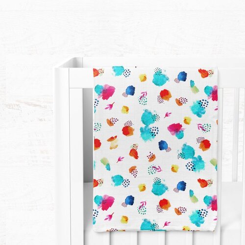  Summer YellowBlueOrange Baby Blanket Slike