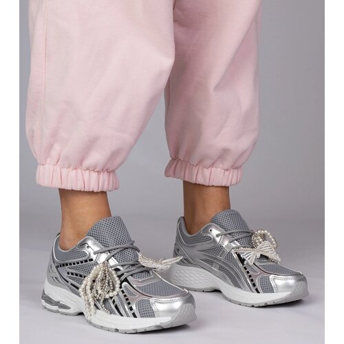 Gemre Silver sneakers with detachable embellishments Lekrus Cijene