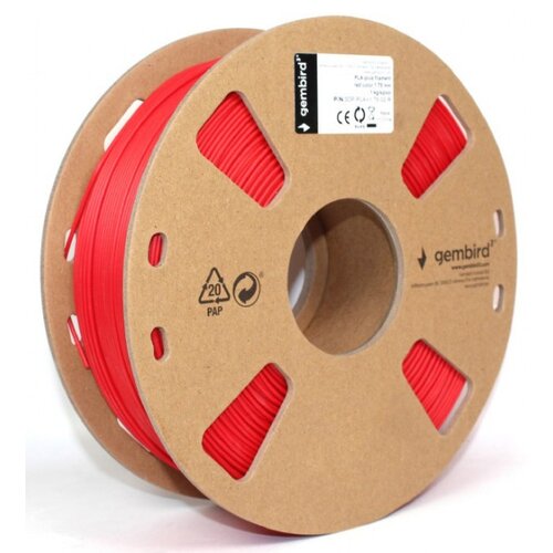 Gembird 3DP-PLA+1.75-02-R pla-plus filament za 3D stampac 1,75mm kotur 1KG red Slike