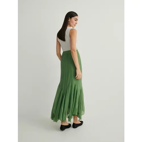 Reserved - Maxi suknja od mješavine liocela - zelena