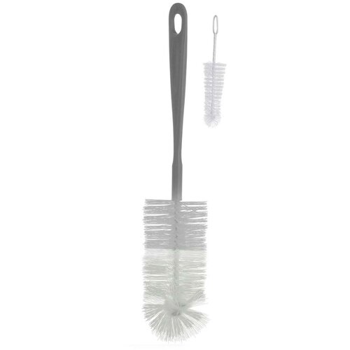 BabyOno Bottle Brush Bottle Brush krtača set krtačk za či&amp;scaron;čenje stekleničk in cucljev Grey 2 kos Slike