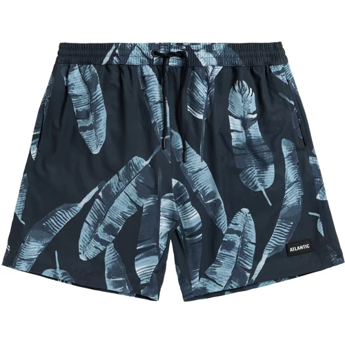 Atlantic Men's Beach Shorts - Graphite with Pattern