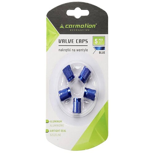 Carmotion Aluminijumske kapice ventila, 5 komada, Plave Slike