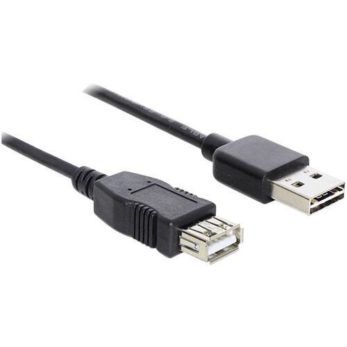 Delock USB 2.0 kabel [1x moški konektor USB 2.0 tipa A - 1x ženski konektor USB 2.0 tipa A] 3 m črna primeren za obojestranski priključek , pozlačeni, (20416017) Cene