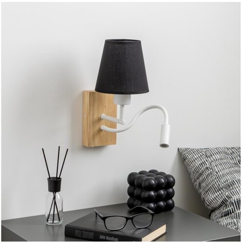  Brilagi - LED zidna lampa NUBILA WOOD 1xE27/25W/230V + LED/3W hrast/crna Cene