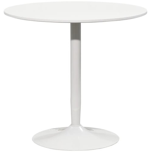  Blagovaonski stol za 2 osobe  okrugla ploča &Oslash;80 cm  MDF i čelik  protuklizni  bijela  V 75 cm Cijene