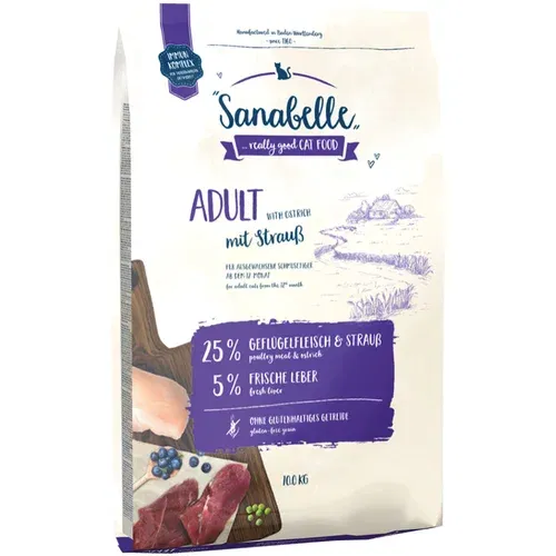 Sanabelle Ekonomično pakiranje 2 x 10 kg: 20 kg - Adult s nojem
