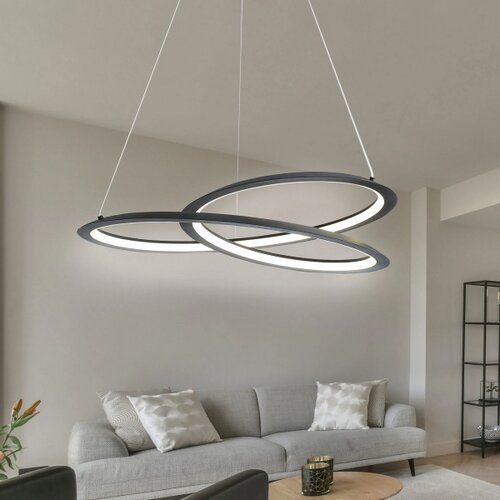 LED luster na sajli TANGO LED/44W/230V 4000K prečnik 60 cm crna Slike