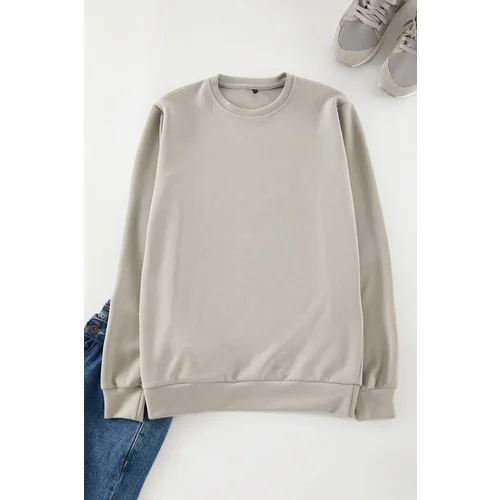 Trendyol Green Regular/Normal Cut Soft Textured Modal Sweatshirt