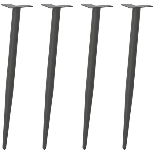  Noge za konzolni stol konusnog oblika 4 kom antracit 72-73 cm čelik Cene