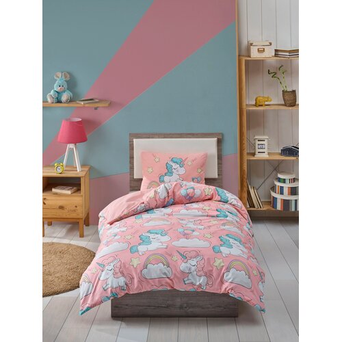 Hanah home Set Jednokrevetna posteljina Unicornio, 140x200cm, Pink Cijene