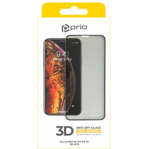 Prio 3D Anti-Spy kaljeno staklo za Samsung S21 FE 5G crno Slike