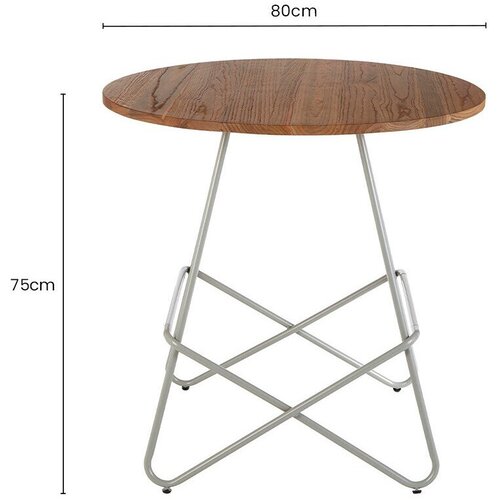 Premier Housewares Okrogla jedilna miza iz masivnega bresta &amp;oslash; 80 cm District &amp;ndash; Slike