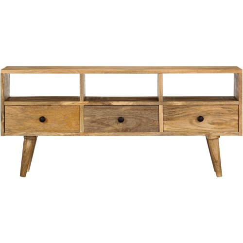Maison Chic TV omarica - TV stojalo - Televizijska omarica 110x36x50 cm trden mangov les, (21700430) Slike