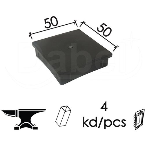 Dabel čep za bravarsku kutiju ČP21 Crna 50x50mm (4kom) DP1 Cene