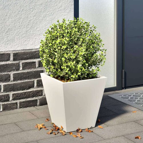 vidaXL Vrtna sadilica bijela 30x30x30 cm čelična Cijene