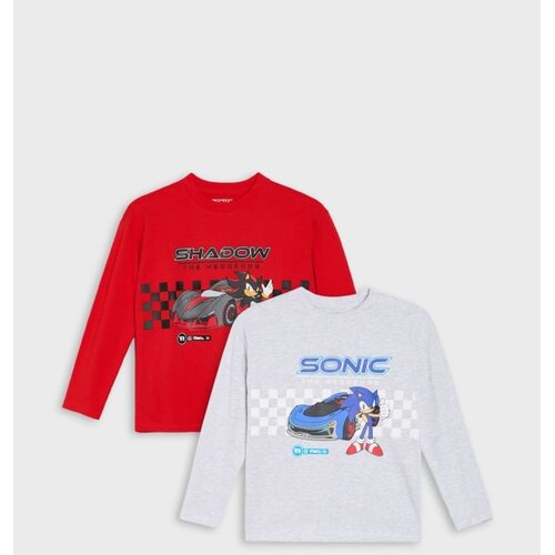 Sinsay Pamučne loose majice s dugim rukavima, paket od 2 kom Sonic the Hedgehog Slike