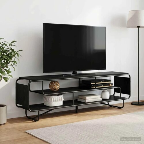  TV stalak 180 x 36 x 45 cm Crni hrast Konstruirano drvo - Crni hrast 180 x 36 x 45 cm Cijene