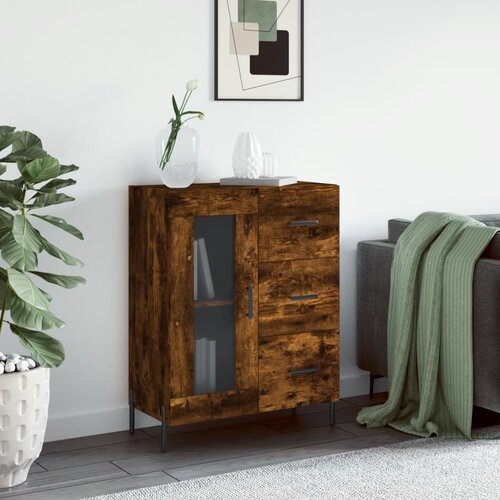 VidaXL Komoda boja dimljenog hrasta 69 5x34x90 cm konstruirano drvo Slike