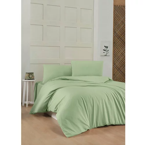 Mijolnir Svetlo zelena bombažna posteljnina za zakonsko posteljo 200x200 cm –