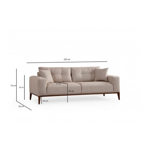 Atelier Del Sofa sofa trosed sinor 3 seater beige Slike