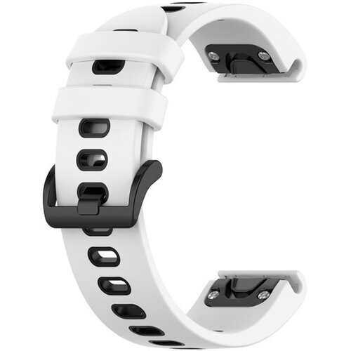 INF Silikonski pa&scaron;ček 26mm za Garmin Fenix 6X, mehak in koži prijazen White+Black, (5000264362) Cene