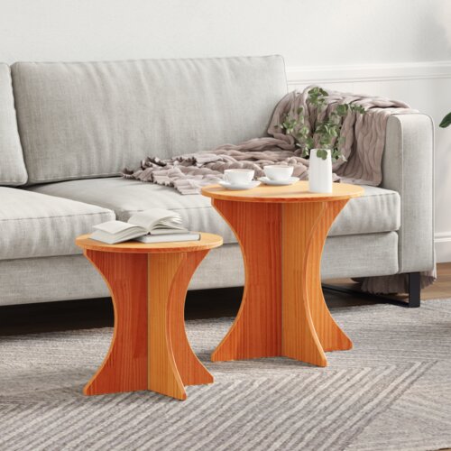  Set stolića za kavu 2 pcs Smeđa 46 x 46 x 47 cm Cijene