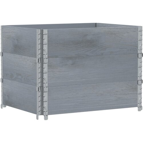 Maison Chic Vrtno korito - Greda - Cvetlični Lonec sivo 80x60 cm trdna borovina, (21788999) Slike