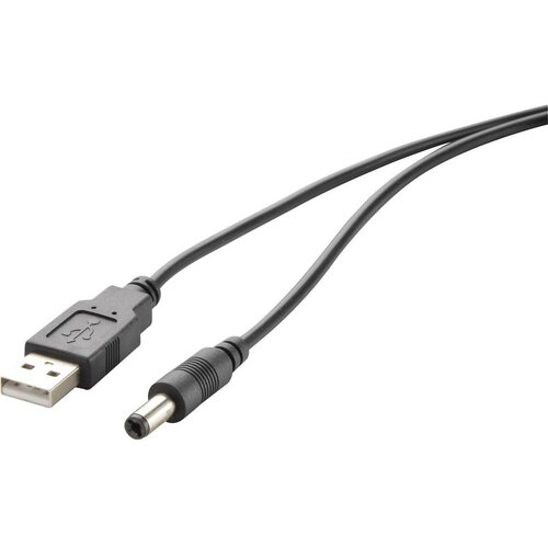 Renkforce USB napajalni kabel USB 2.0 USB-A vtič\, DC vtič 3\,5 mm 1.00 m črna pozlačeni konektorji RF-4079667, (20416428) Cene
