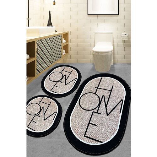  Mohe Multicolor Bathmat Set (3 Pieces) Cene
